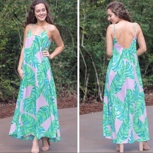 Buddy Love Panama Palm Leaf Maxi Dress